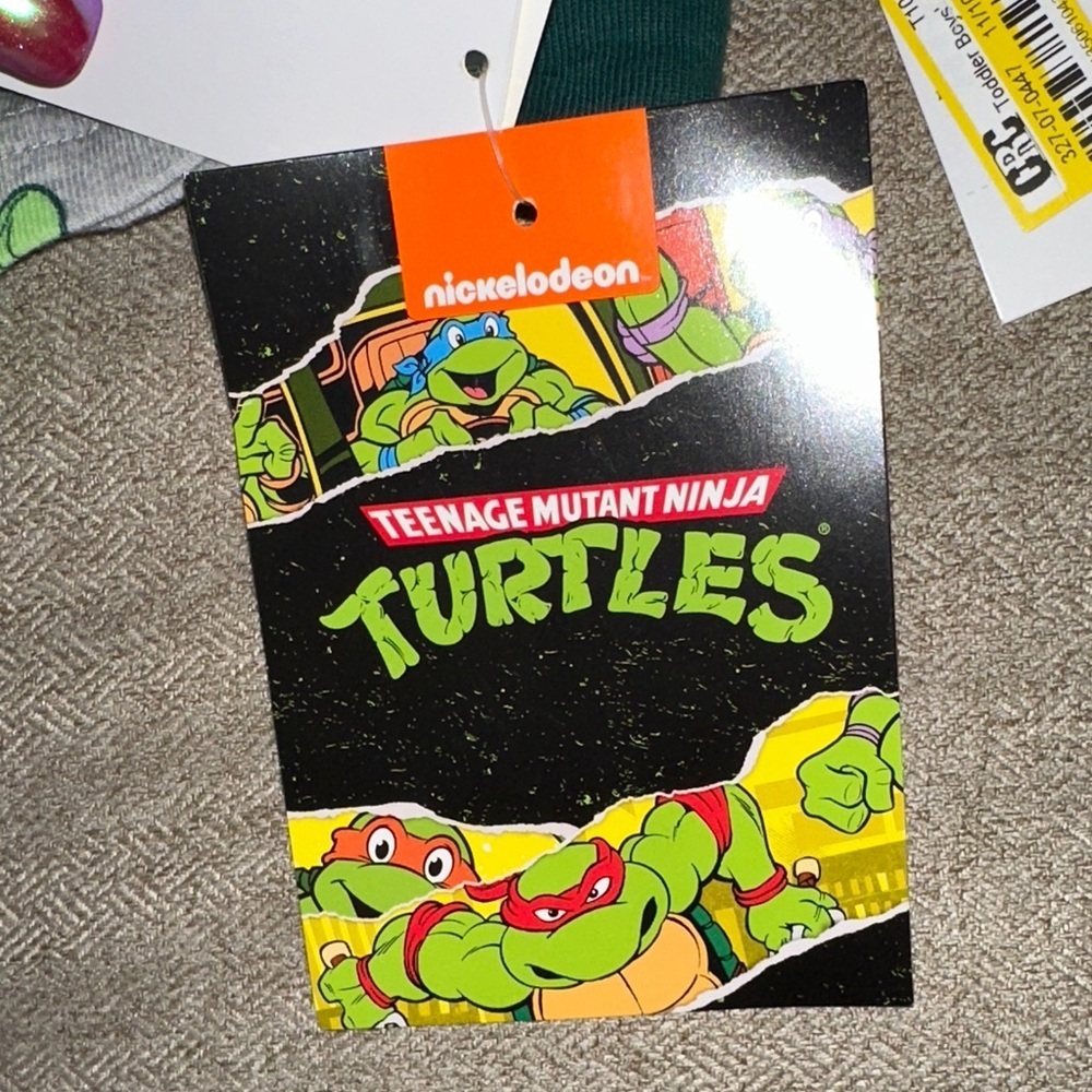 Teenage Mutant Ninja Turtles Green Long Sleeve Tee 2pack - Picture 3 of 5